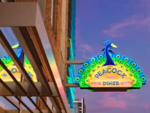 peacock diner sign